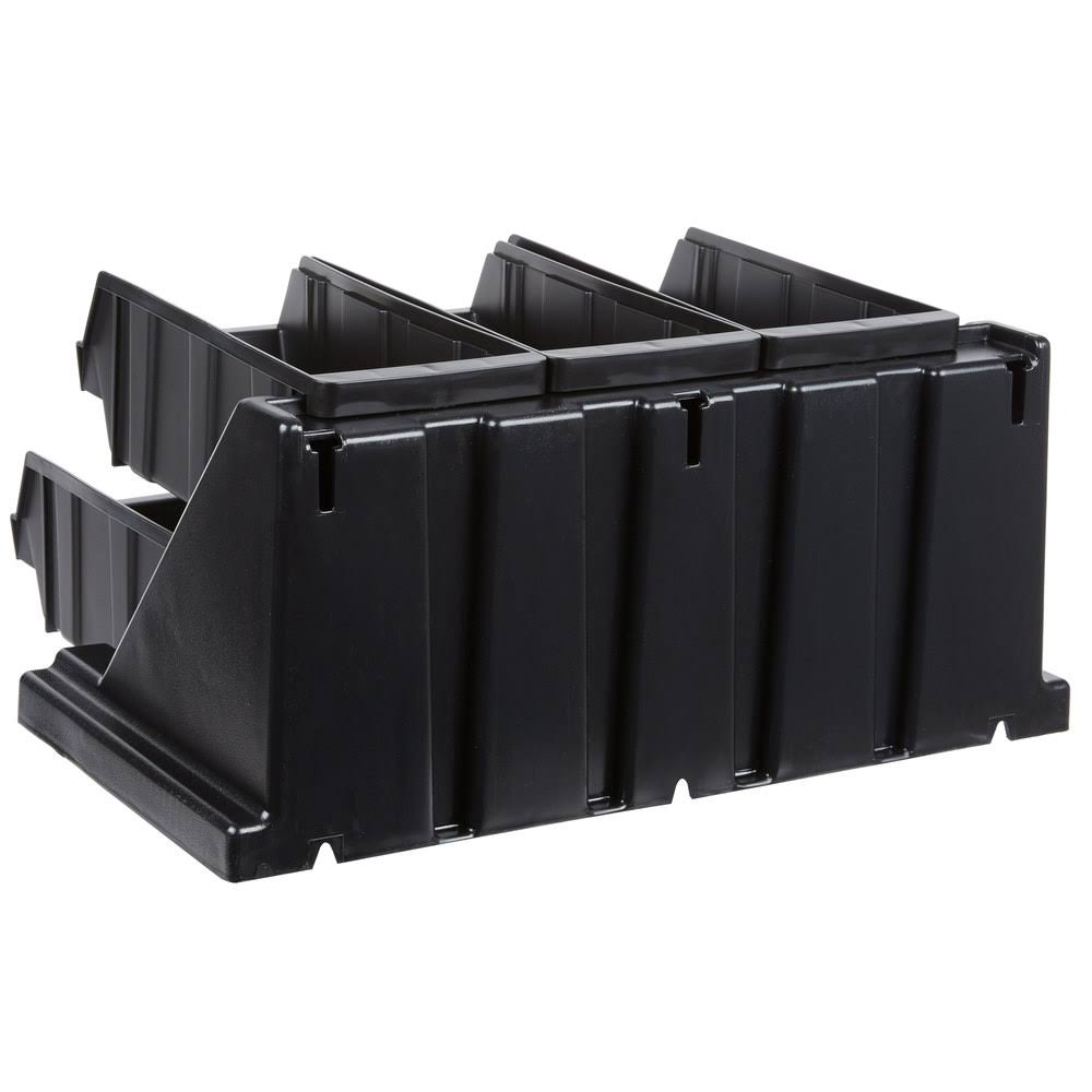 Black 6-Bin Organizer Rack L449089