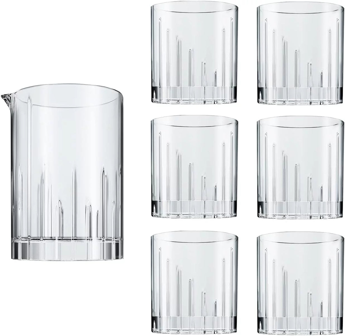 Spinning Crystal Glasses 7 Piece Set with Pitcher K75980