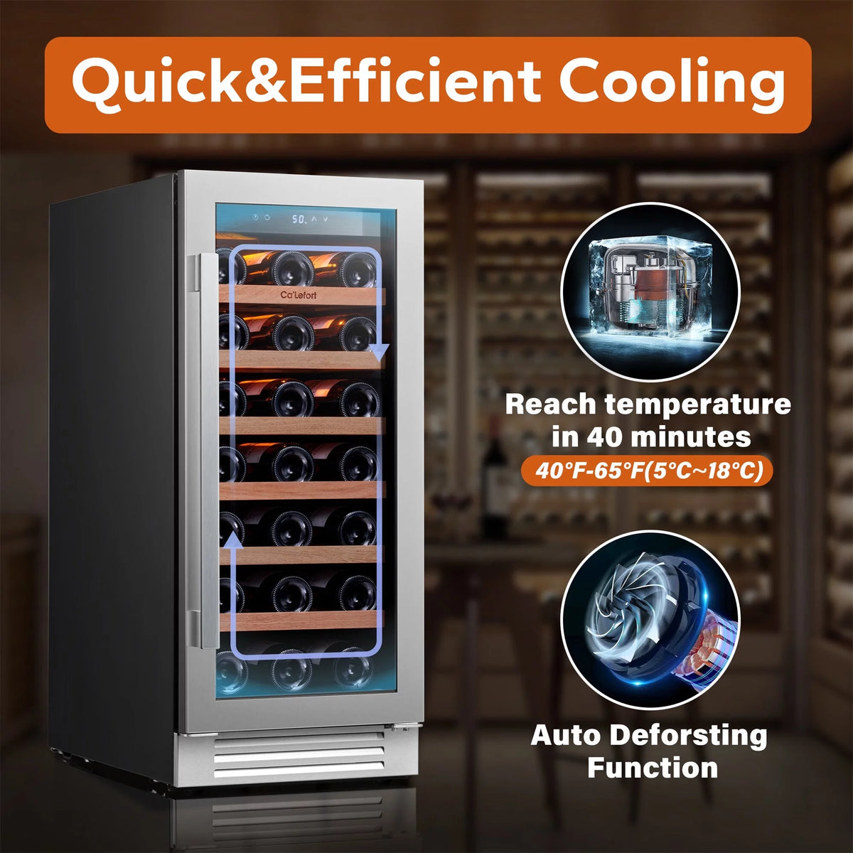 15 inch 33 Bottle Wine Cooler Q286