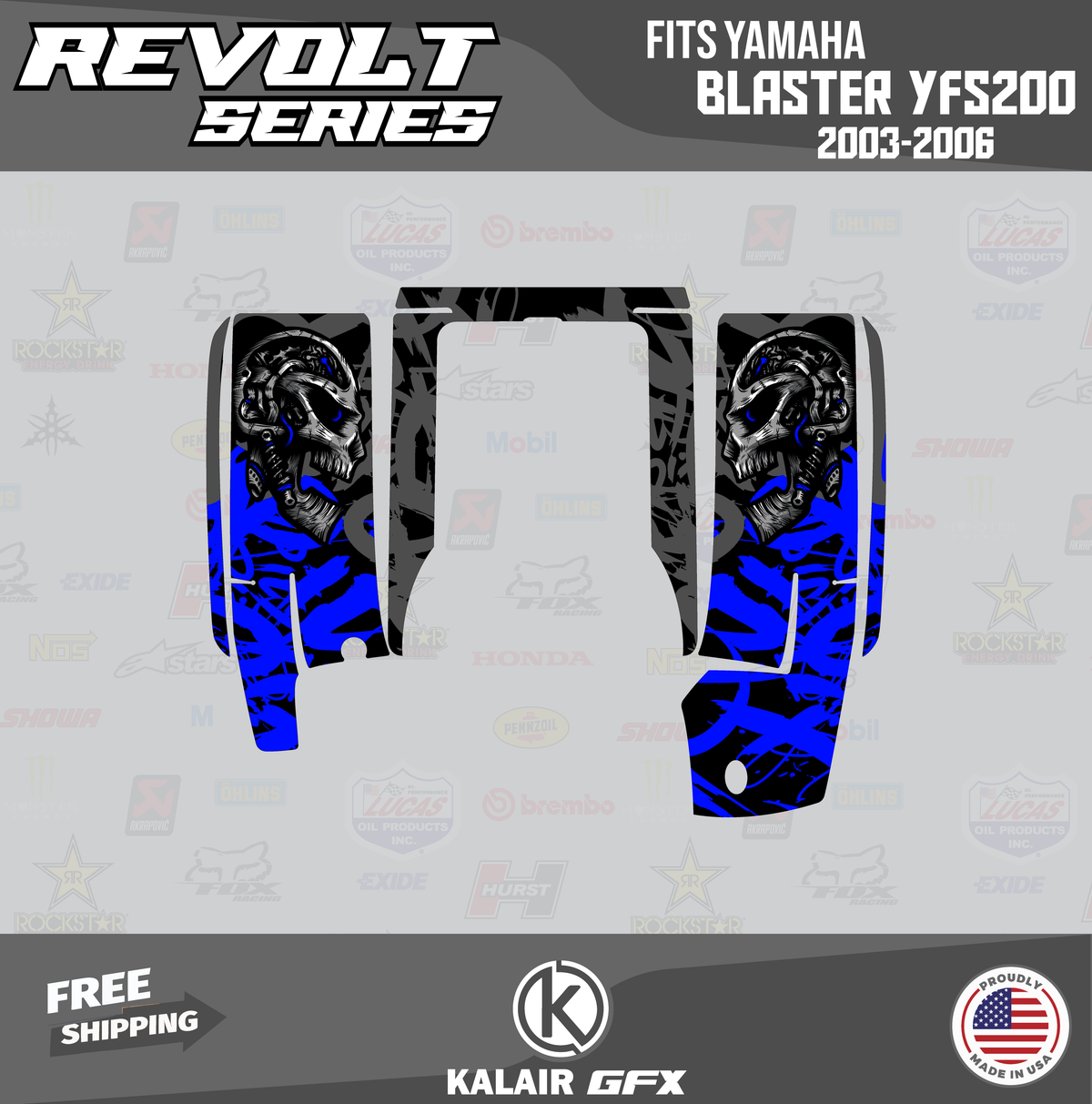GFX Graphics Kit for Yamaha ATV BLASTER YFS 200 S9952