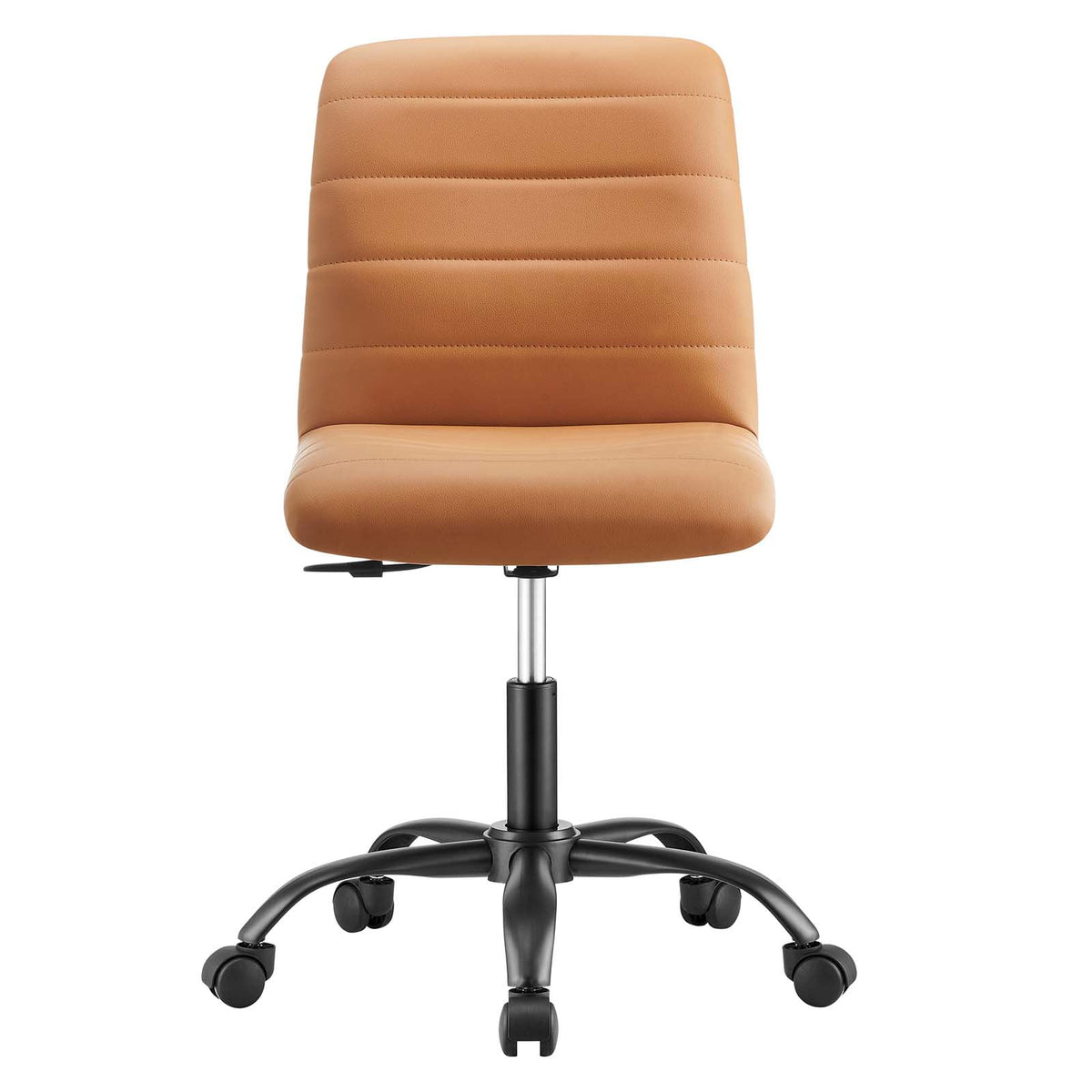 Black Tan Vegan Leather Office Chair V948254