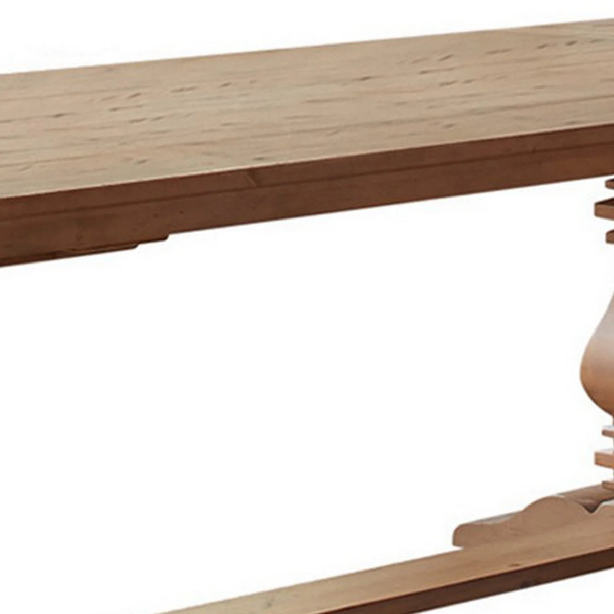 Brown Wood Pedestal Dining Table W4716