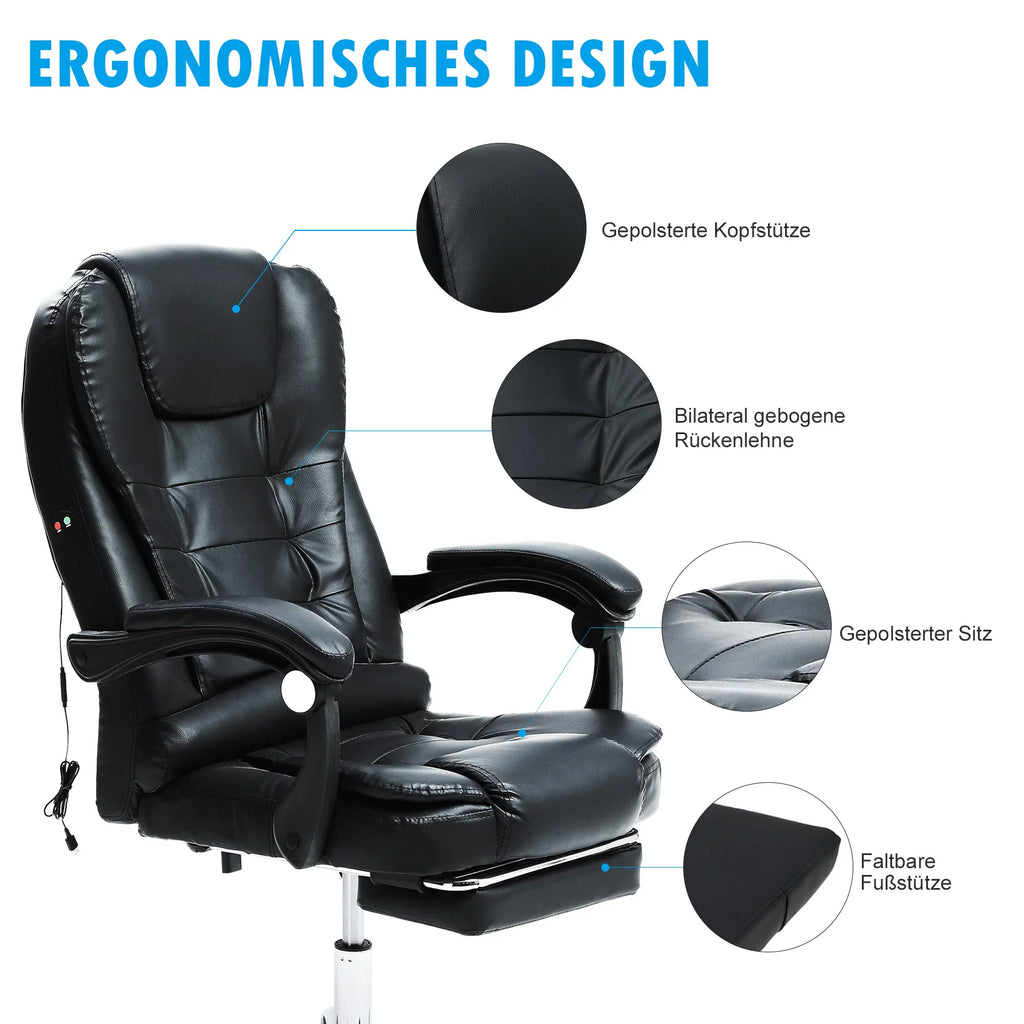 Executive Office Chair with Recline & Massage E424