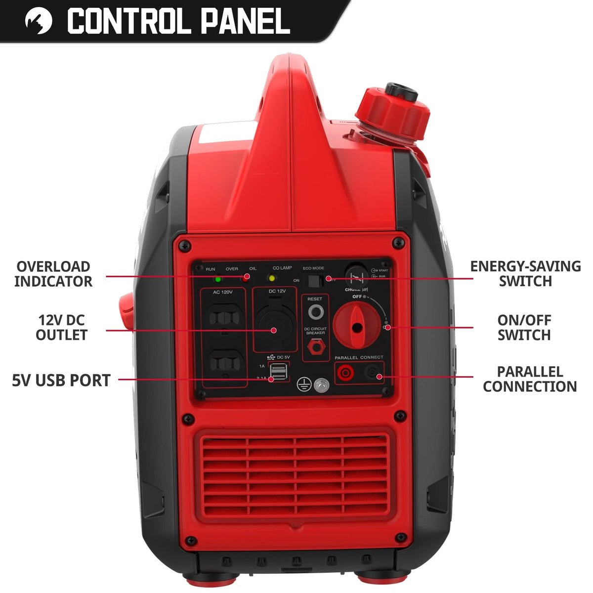 2500W Portable Inverter Gas Generator I9889