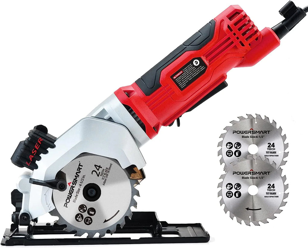 4 Amp 4-1/2 inch Mini Circular Saw with Laser Guide W2687