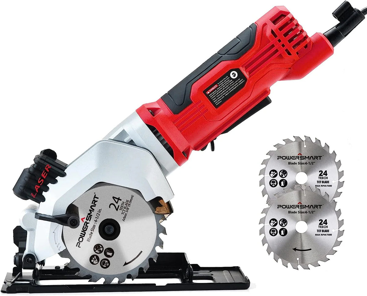 4 Amp 4-1/2 inch Mini Circular Saw with Laser Guide W2687