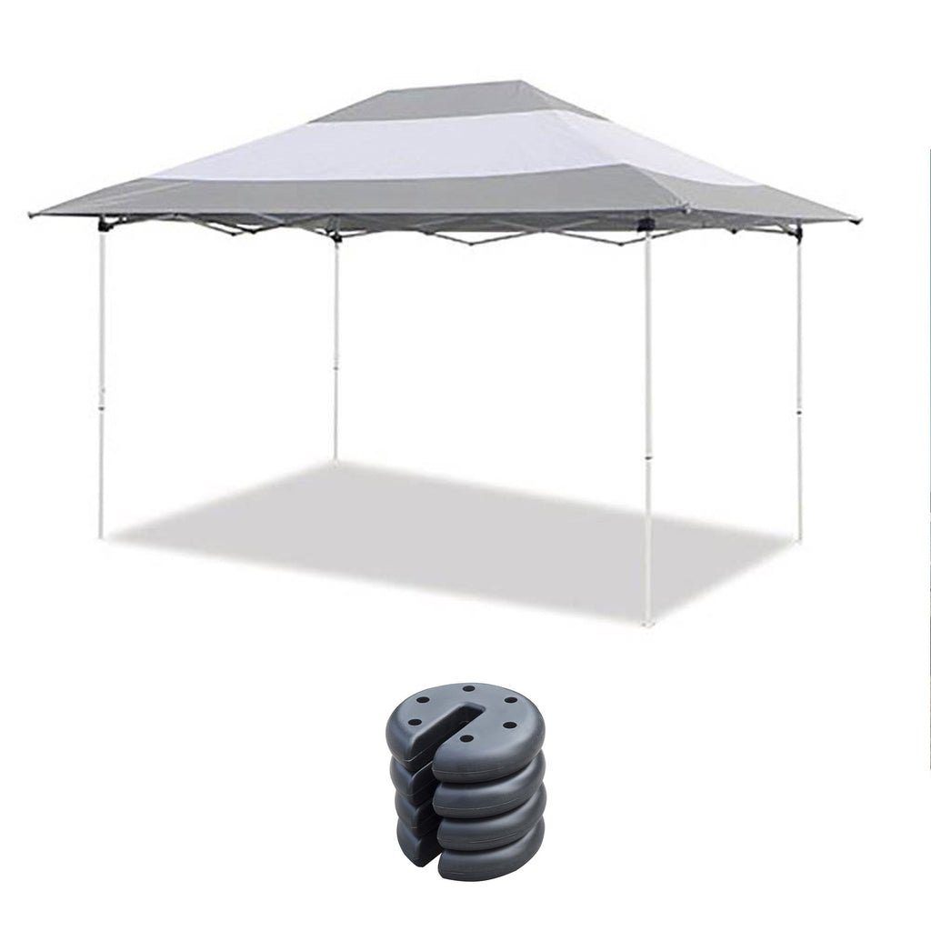 14x10Ft Instant Shade Canopy with Leg Weight Plates, Set of 4 D448