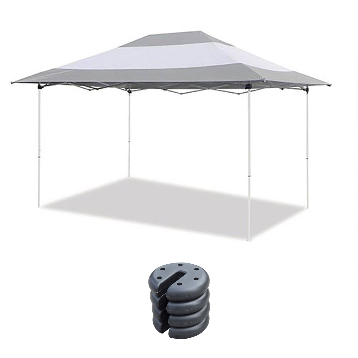 14x10Ft Instant Shade Canopy with Leg Weight Plates, Set of 4 D448