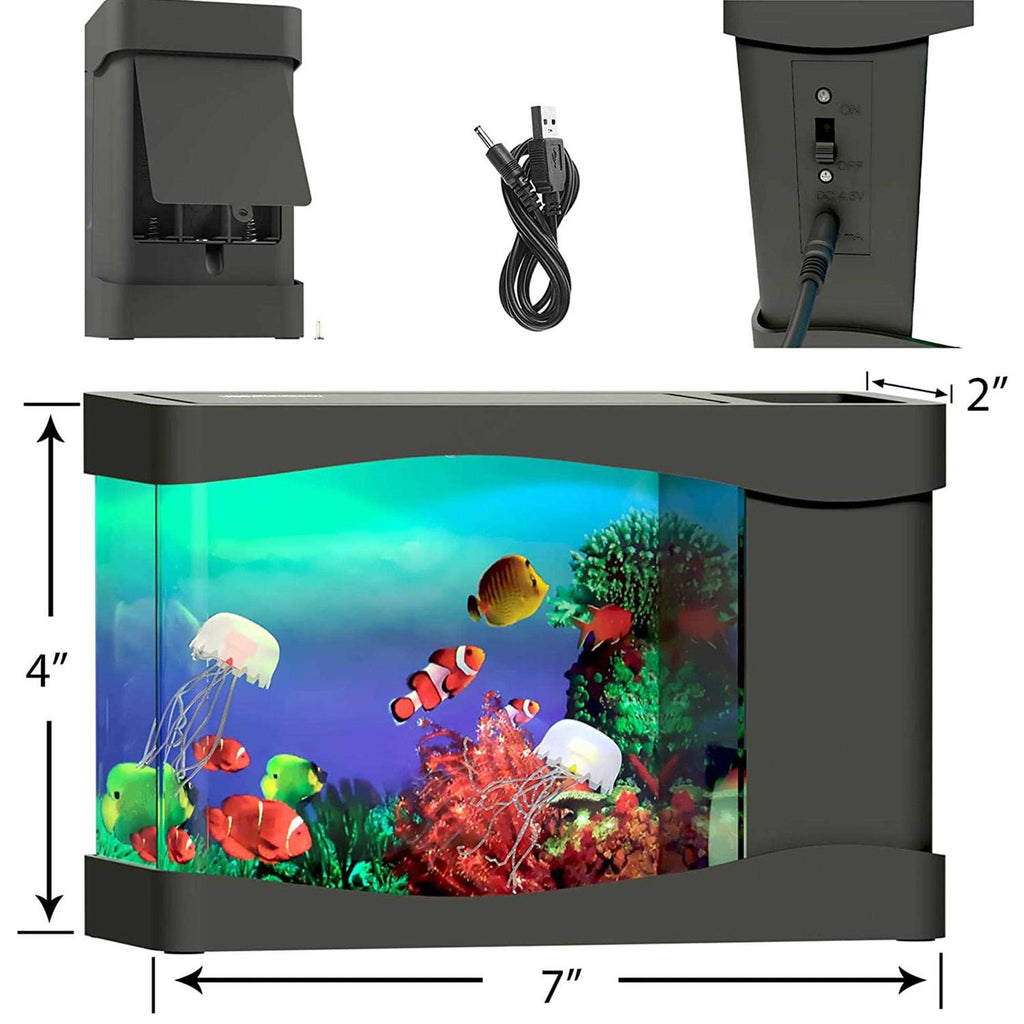 Artificial Jellyfish Aquarium with Moving Fish W912