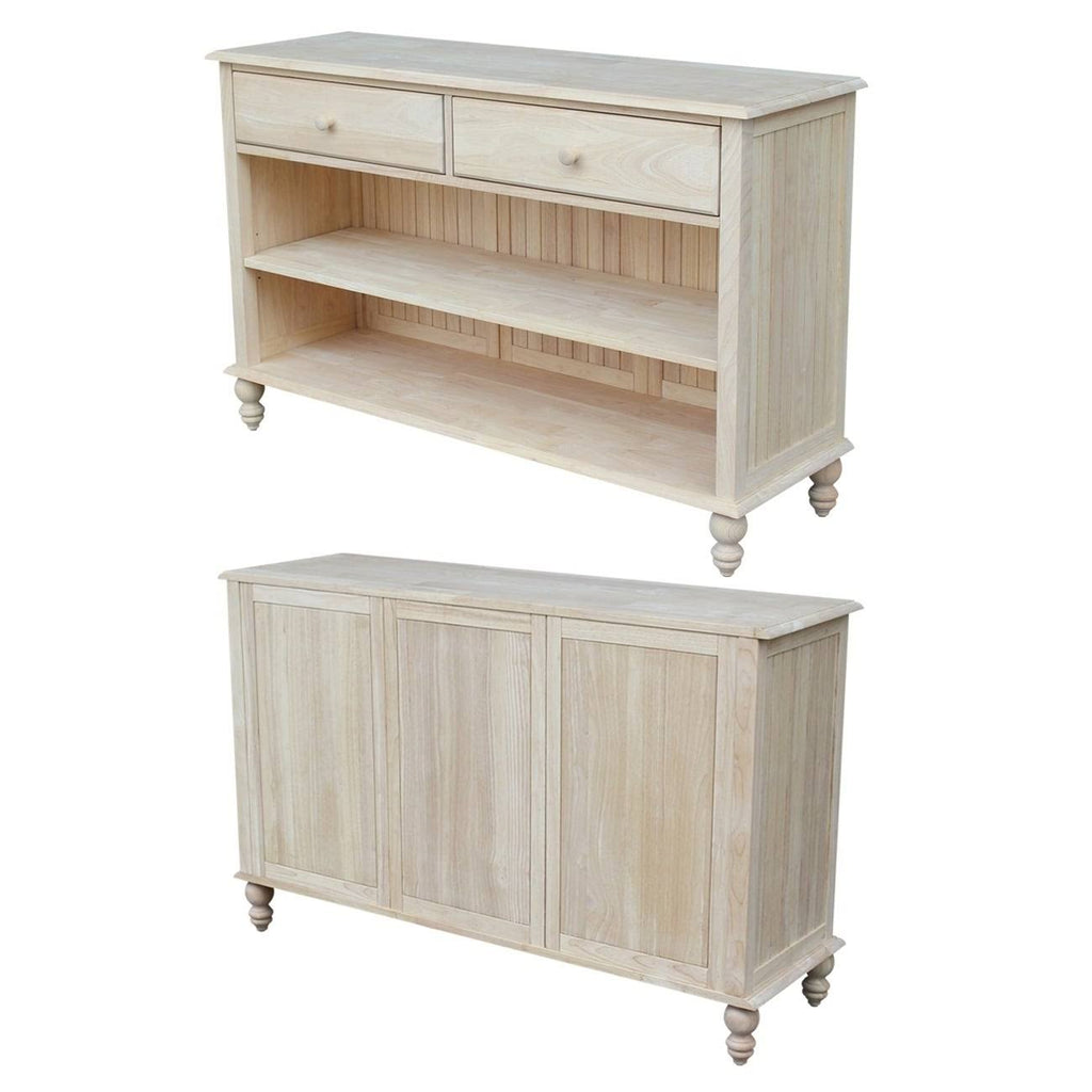 Beach White Cottage Console Table J736