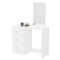 White 3 Drawer Vanity Table with Mirror N3664
