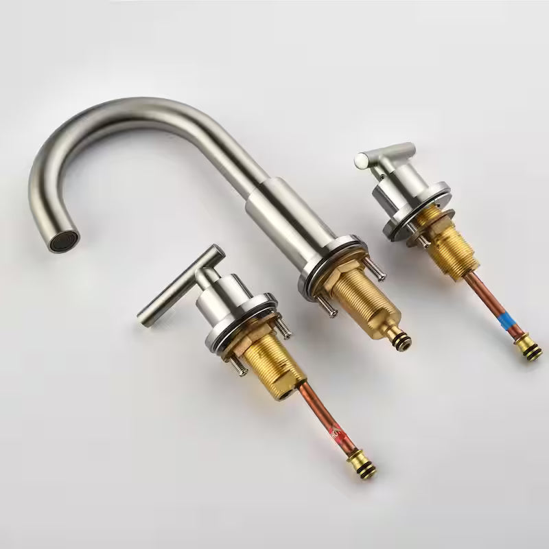 Brushed Nickel 2-Handle Bathroom Faucet B9545